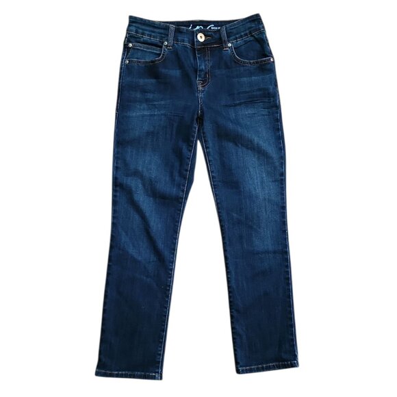 INC Denim Jeans Womens Size 0 Dark Skinny Leg Regular Fit Crop Blue Pockets - Picture 1 of 7